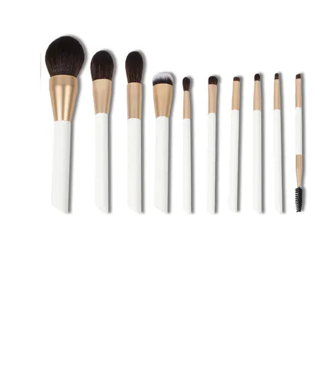 Beautichen 10PCS Wood Handle Makeup Brush Set